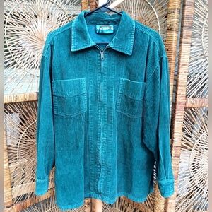 Vintage Shaver Lake Green/Teal Corduroy Men's Jacket/Shirt_Med